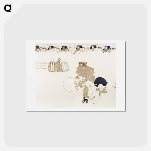 アートポストカード-Promenade des nourrices, frise des fiacres
 - ピエール ボナール Postcard.