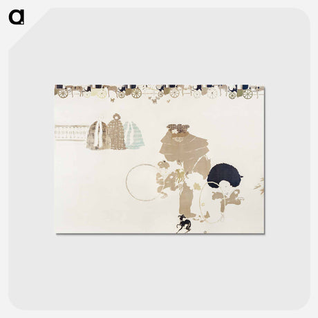 アートポストカード-Promenade des nourrices, frise des fiacres
 - ピエール ボナール Postcard.