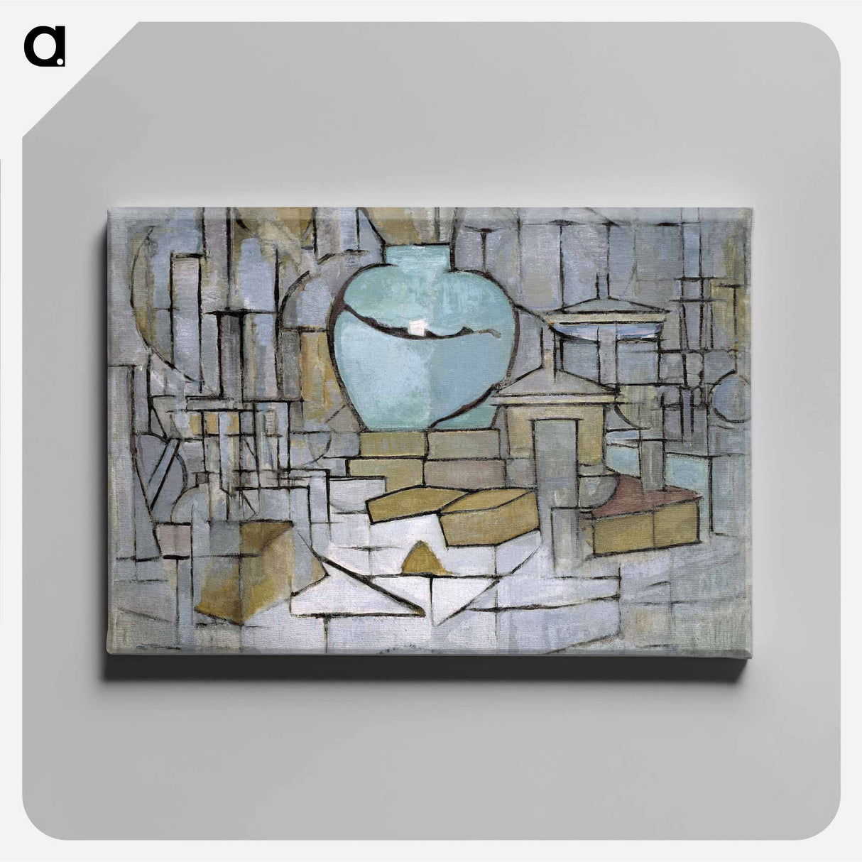 Still Life with Gingerpot II - Piet Mondrian Canvas.