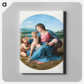 アートパネル-The Alba Madonna - ラファエロ サンティ Canvas.