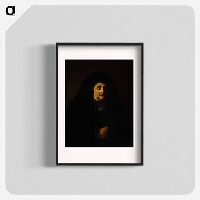 アートポスター-Portrait of an aged woman in oriental costume by Rembrandt van Rijn - レンブラント ファン レイン Poster.