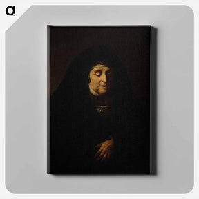 アートパネル-Portrait of an aged woman in oriental costume by Rembrandt van Rijn - レンブラント ファン レイン Canvas.