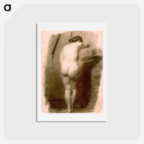 アートポストカード-Standing Nude - トーマス エイキンズ Postcard.