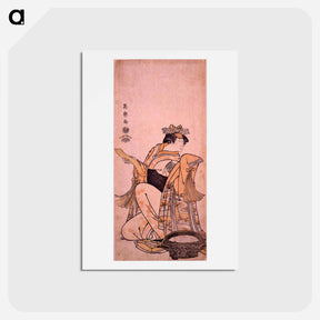 アートポストカード-Nakamura Nozio II as Ono no Komachi - 東洲斎 写楽 Postcard.