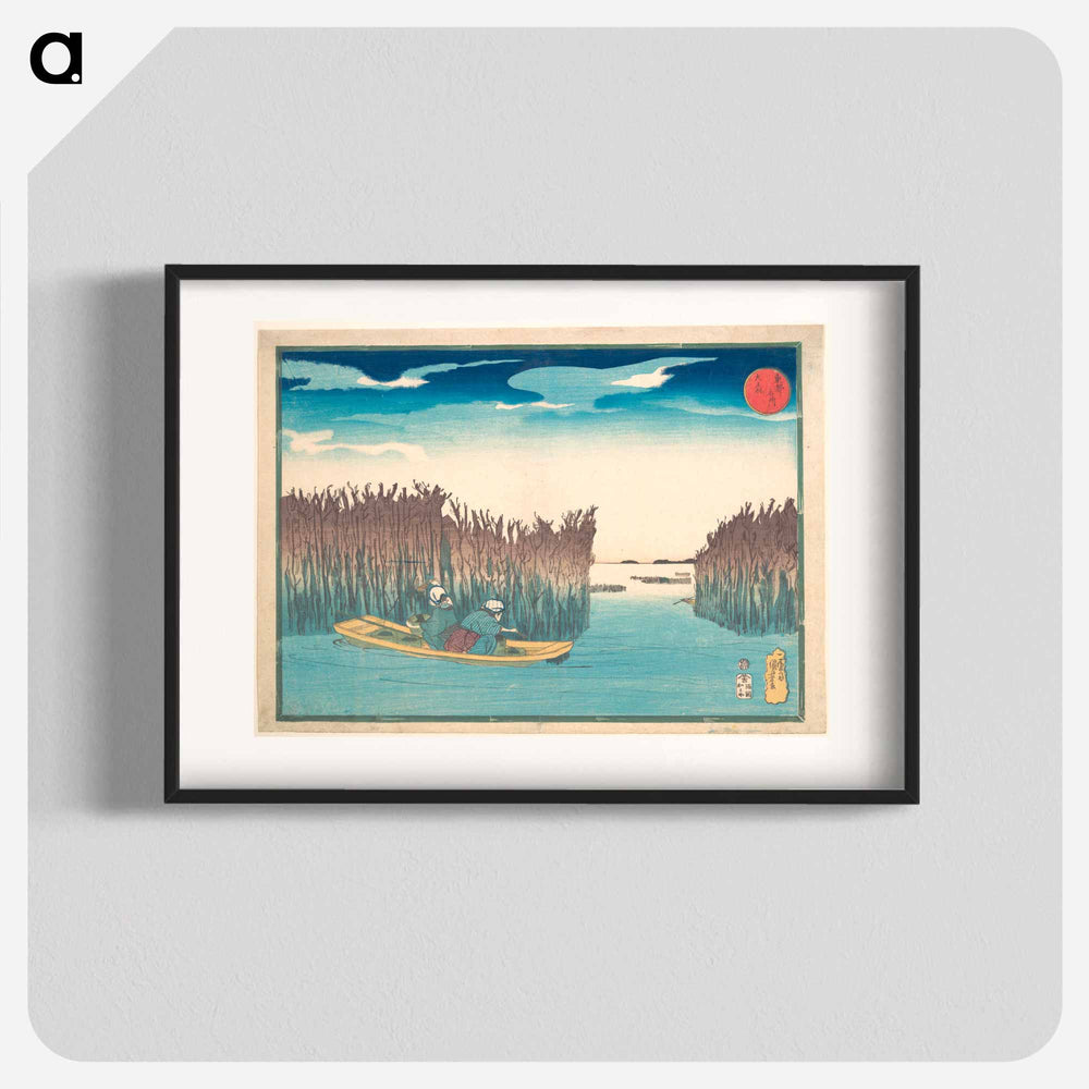 Seaweed Gatherers at Omori - 歌川 国芳 Poster.