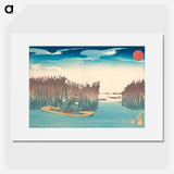 アートポスター-Seaweed Gatherers at Omori - 歌川 国芳 Poster.