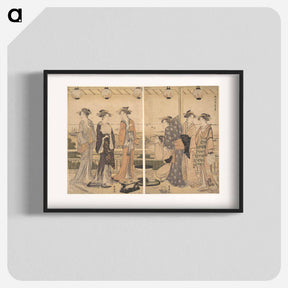 アートポスター-The Four Seasons in Southern Edo: A Summer Scene
 - 歌川 豊国 Poster.