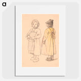 Two studies of a small Swedish boy from Leksand by Wilhelm Marstrand - Wilhelm Marstrand Poster.