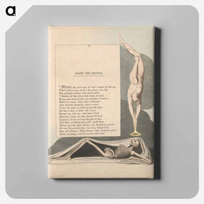 アートパネル-Young's Night Thoughts, Page 19, Emblem of That Which Shall Awake the Dead - ウィリアム ブレイク Canvas.