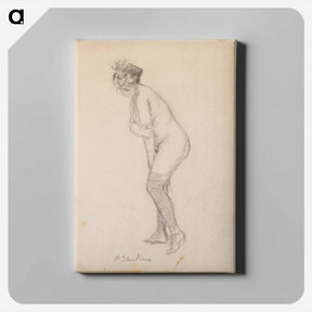 アートパネル-Standing Nude Woman - ウィリアム ジェームス グラッケンズ Canvas.