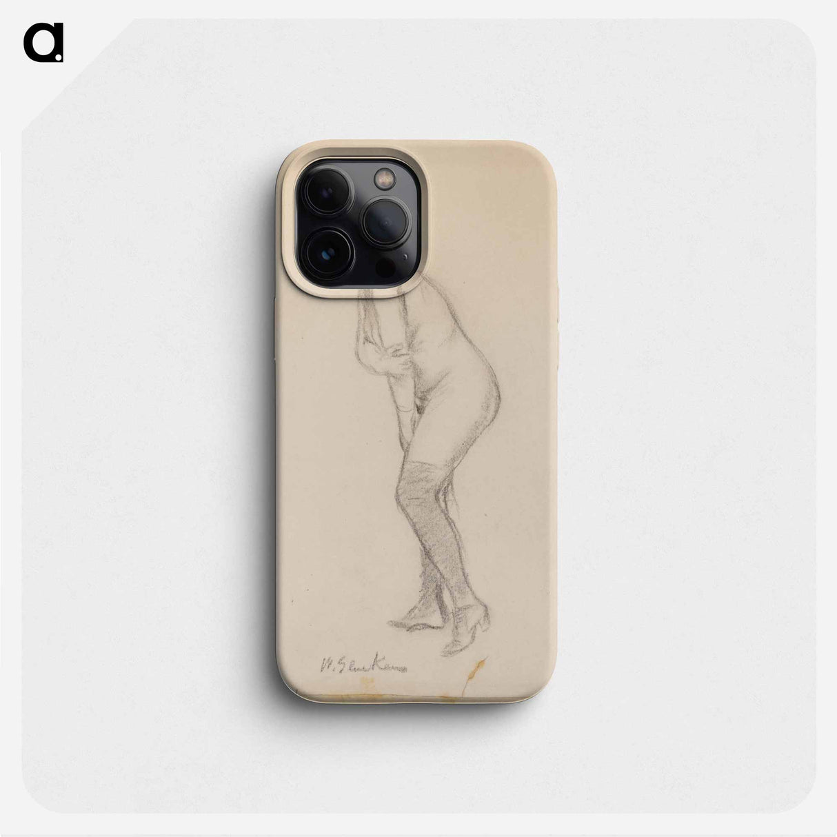 Standing Nude Woman - ウィリアム ジェームス グラッケンズ Phone Case.