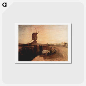 アートポストカード-The big connection channel at Southall Mill - ウィリアム ターナー Postcard.