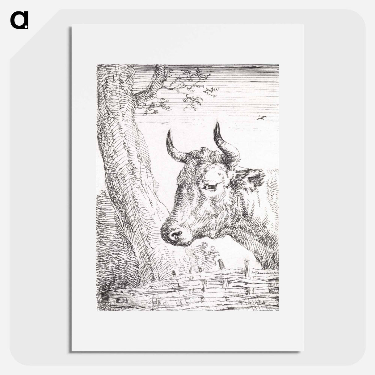 Head of a cow - アールト シューマン Poster.