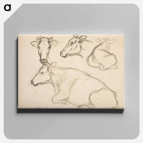 アートパネル-Lehmäharjoitelmia - アルフレッド ウィリアム フィンチ Canvas.