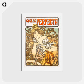 アートポストカード-Cycles Perfecta - アルフォンス ミュシャ Postcard.