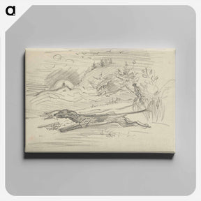アートパネル-Sketchbook 22 hunting dogs in the country - アーノルド ピーター ワイズ クビンチャン Canvas.