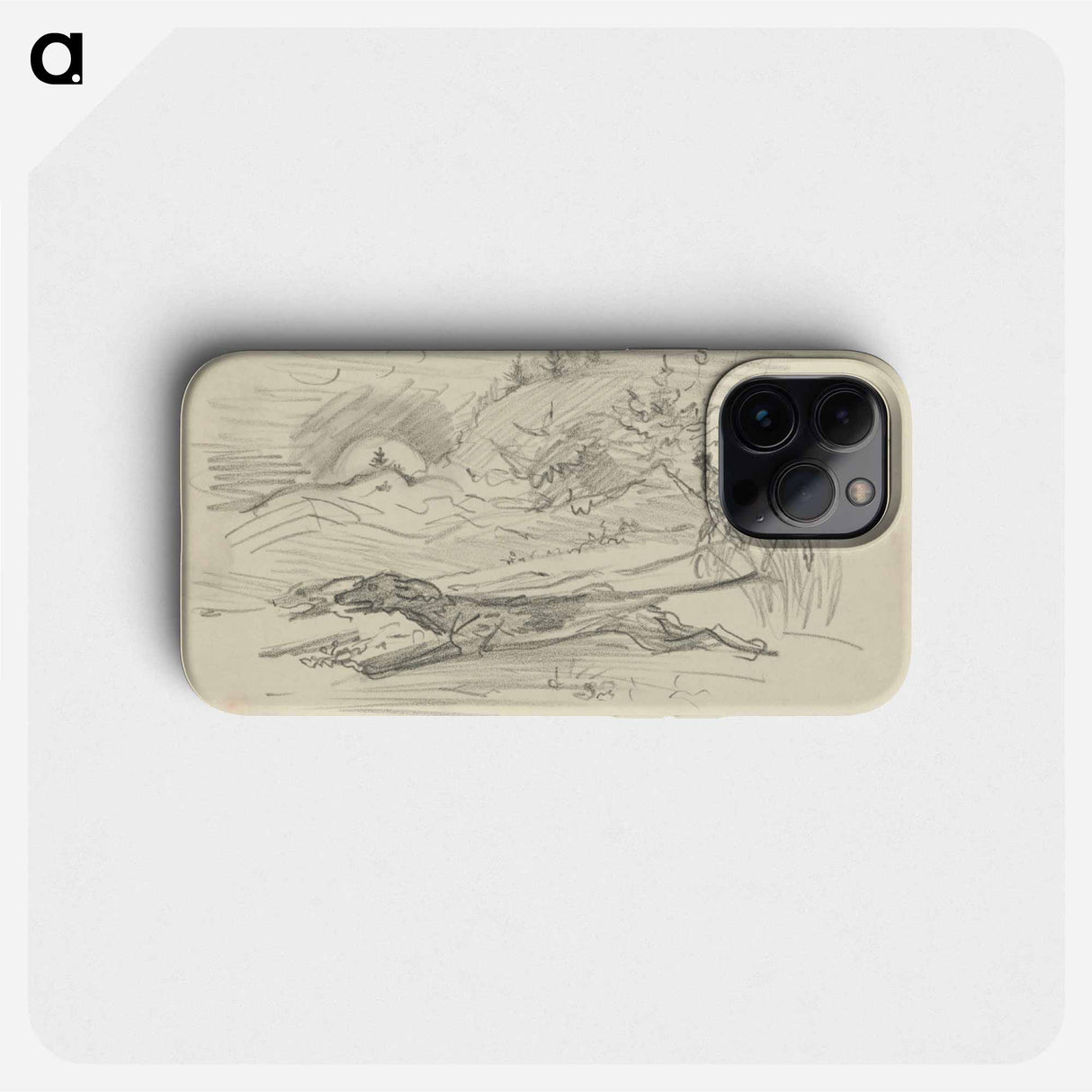 Sketchbook 22 hunting dogs in the country - アーノルド ピーター ワイズ クビンチャン Phone Case.