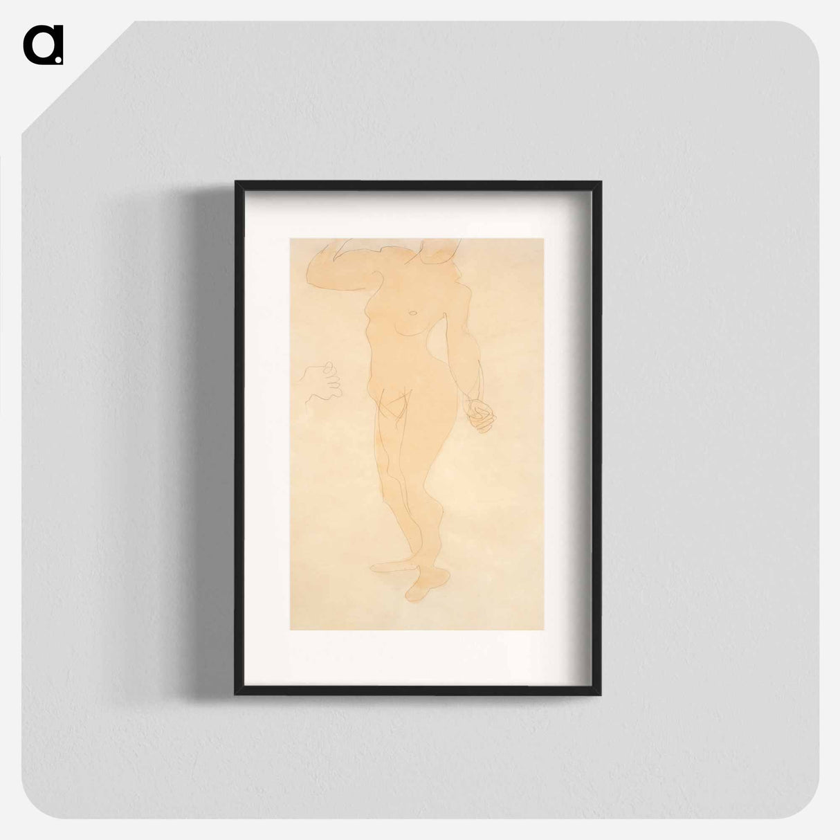 アートポスター-Standing Nude - オーギュスト ロダン Poster.