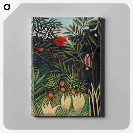 アートパネル-Monkeys and Parrot in the Virgin Forest
 - バーンズ・コレクション Canvas.