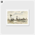 アートポストカード-Louveciennes, Route de Saint-Germain - カミーユ ピサロ Postcard.
