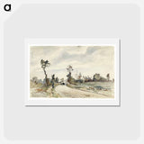 アートポストカード-Louveciennes, Route de Saint-Germain - カミーユ ピサロ Postcard.