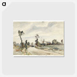 アートポストカード-Louveciennes, Route de Saint-Germain - カミーユ ピサロ Postcard.