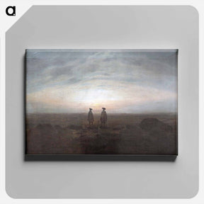 アートパネル-Two Men by the Sea - カスパー ダーヴィト フリードリヒ Canvas.