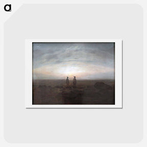 アートポストカード-Two Men by the Sea - カスパー ダーヴィト フリードリヒ Postcard.