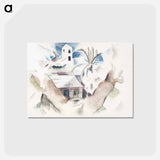 アートポストカード-Bermuda No. 1, Tree and House - チャールズ デムス Postcard.