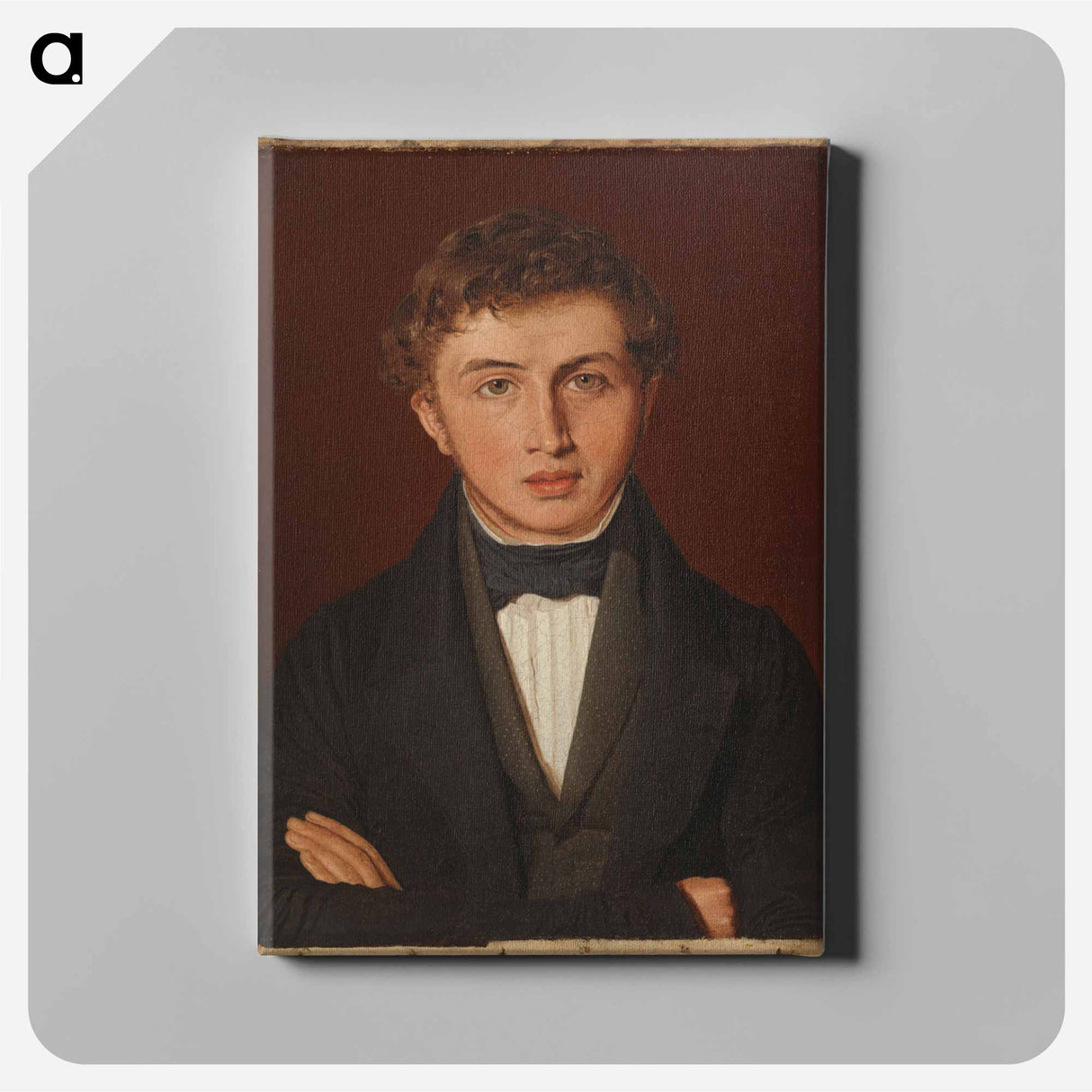 Portrait of hans peter købke, the artist's brother - クリステン ケプケ Canvas.