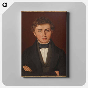 アートパネル-Portrait of hans peter købke, the artist's brother - クリステン ケプケ Canvas.
