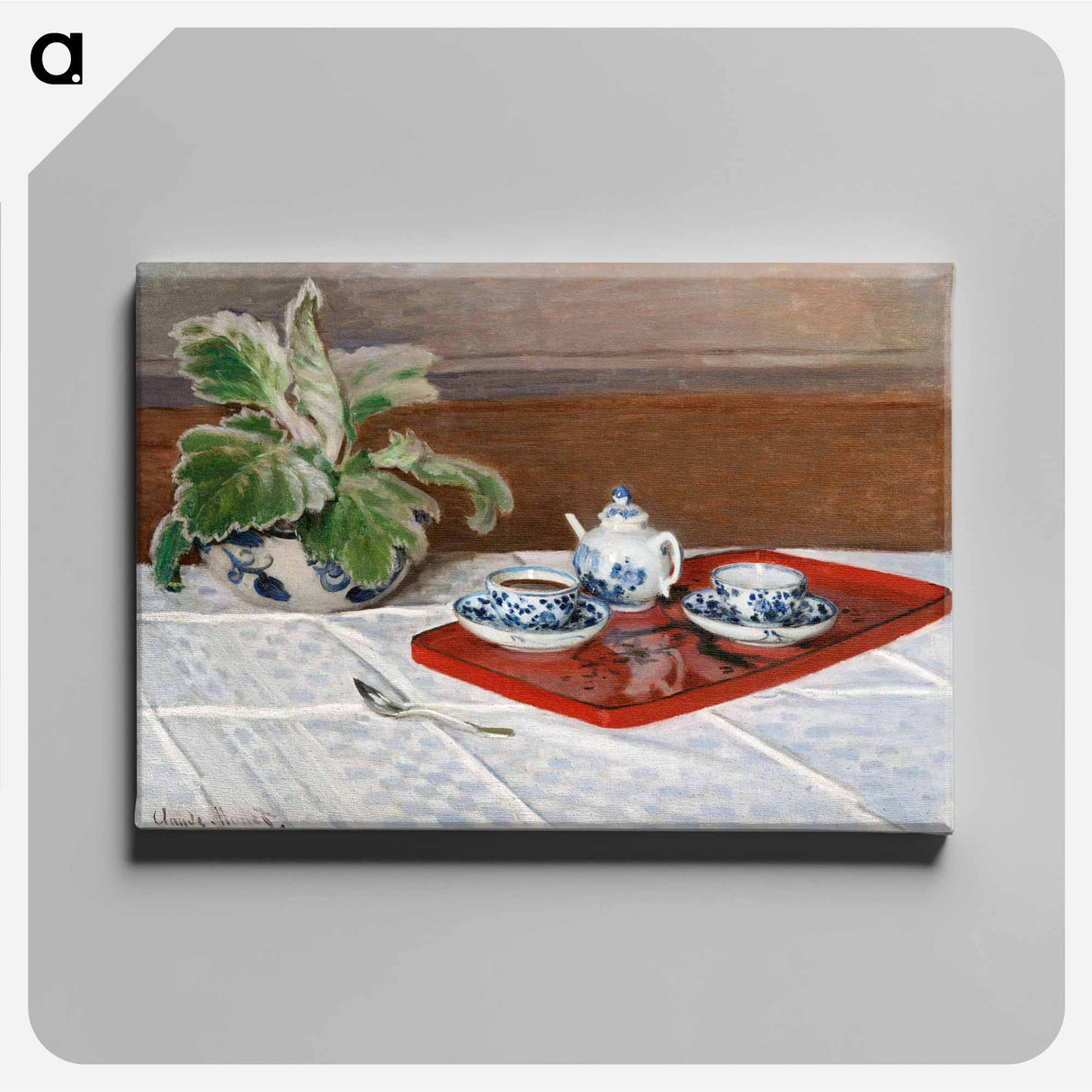 Still Life, Tea Service - クロード モネ Canvas.