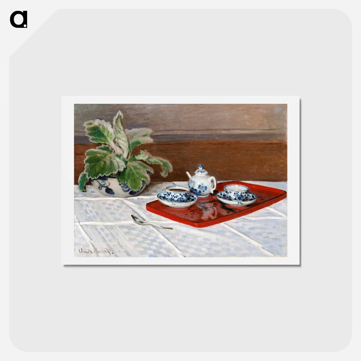 Still Life, Tea Service - クロード モネ Postcard.