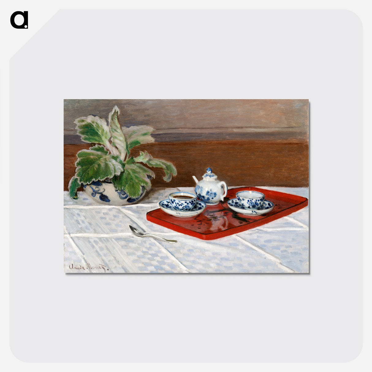 Still Life, Tea Service - クロード モネ Postcard.