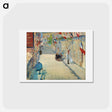 アートポストカード-The Rue Mosnier with Flags - エドゥアール マネ Postcard.