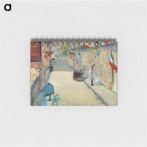 アートメモ帳-The Rue Mosnier with Flags - エドゥアール マネ Memo.