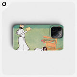 Woman reading in the garden - Edward Penfield Phone Case.