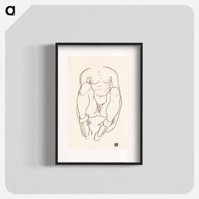 アートポスター-Torso of a Seated Woman with Boots - エゴン シーレ Poster.