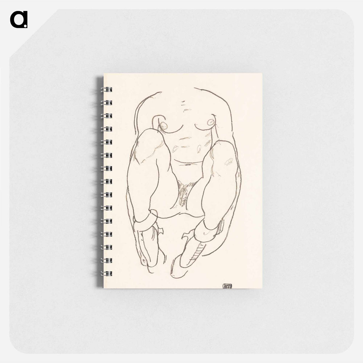 Torso of a Seated Woman with Boots - エゴン シーレ Memo.