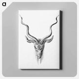 Vintage antelope wildlife illustration - エルンスト ヘッケル Canvas.