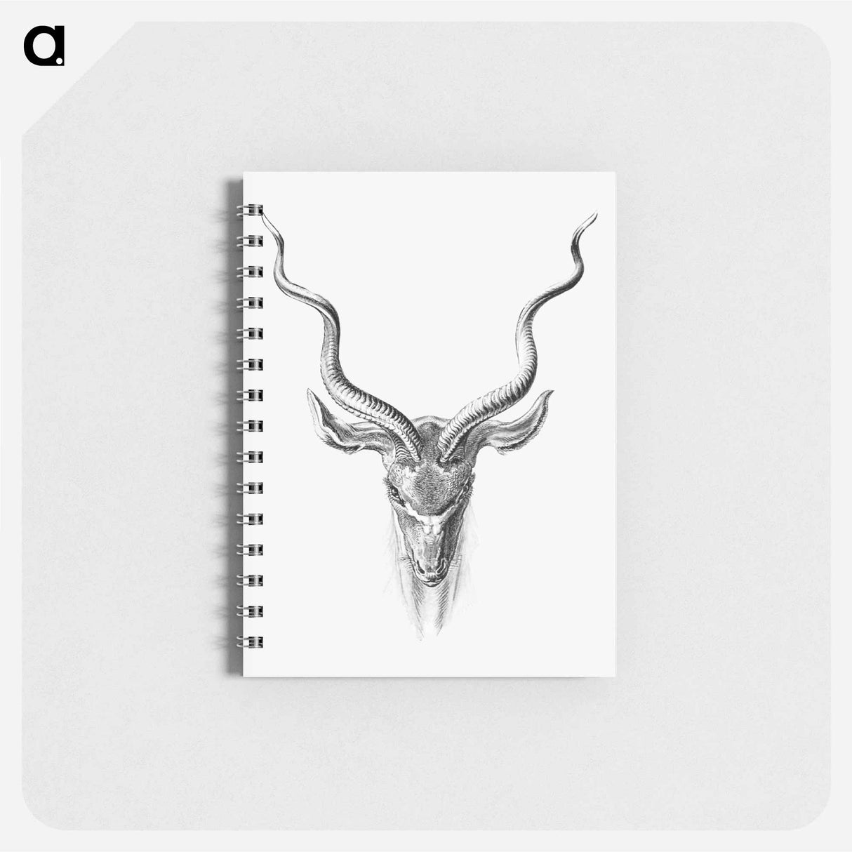 アートメモ帳-Vintage antelope wildlife illustration - エルンスト ヘッケル Memo.