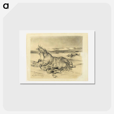 アートポストカード-イエロー - ウジェーヌ ドラクロワ Postcard.