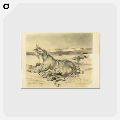 アートポストカード-イエロー - ウジェーヌ ドラクロワ Postcard.