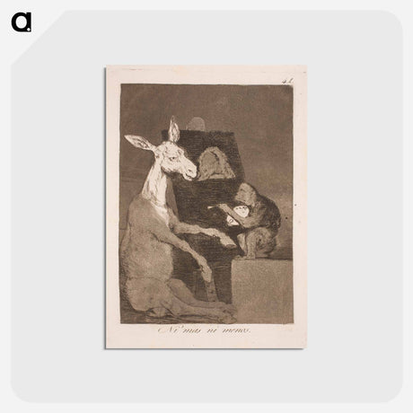 アートポストカード-Neither more nor less - フランシスコ デ ゴヤ Postcard.