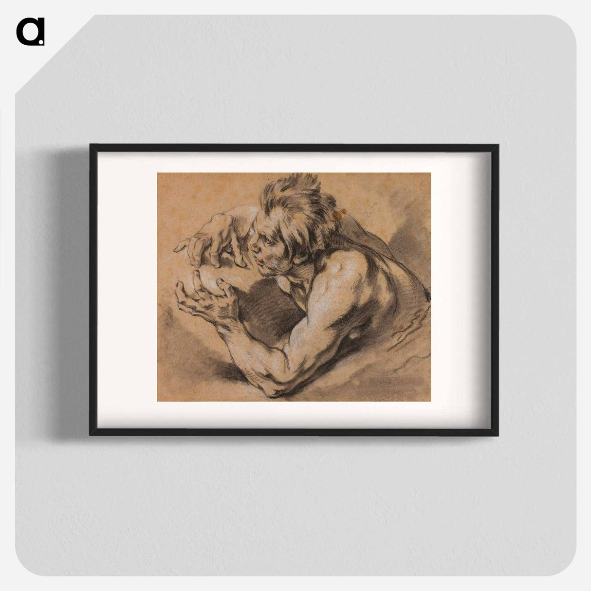 Study of a Triton - Francois Boucher Poster.