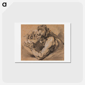 アートポストカード-Study of a Triton - フランソワ ブーシェ Postcard.