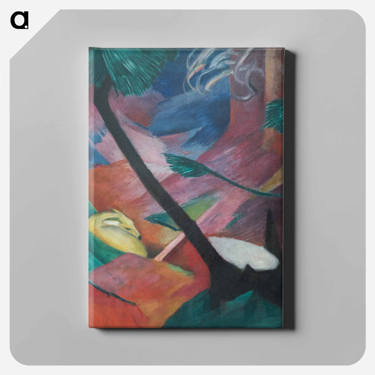 アートパネル-Deer in the woods II - フランツ マルク Canvas.