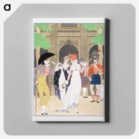 アートパネル-La Merveilleuse au Palais Royal - ジョージ バービエ Canvas.