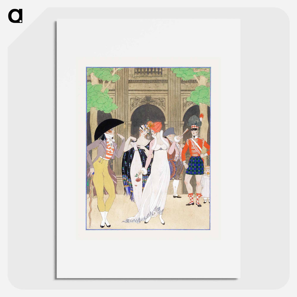 La Merveilleuse au Palais Royal - ジョージ バービエ Poster.