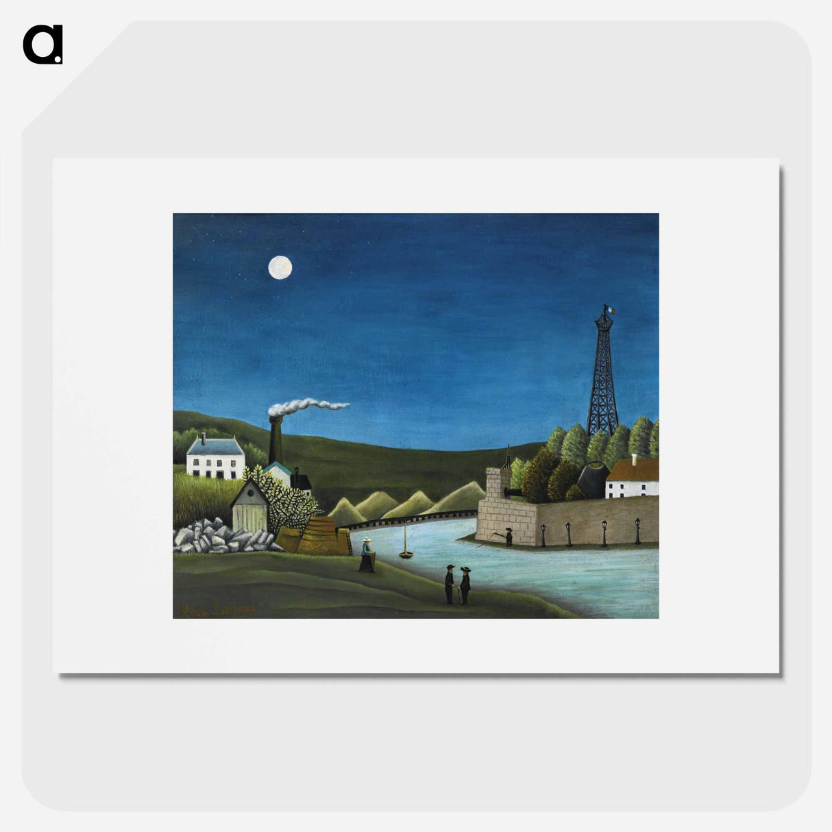 アートポスター-La Seine à Suresnes - アンリ ルソー Poster.